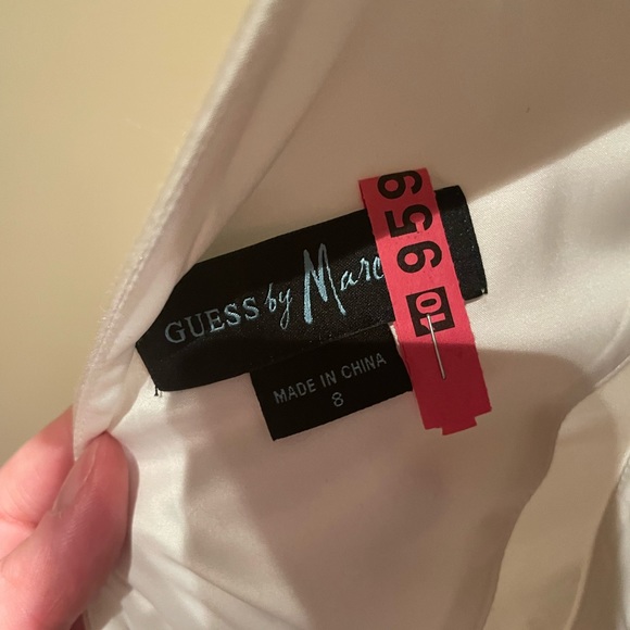 Guess by Marciano White Satin Dress with Cut Outs - Picture 4 of 9